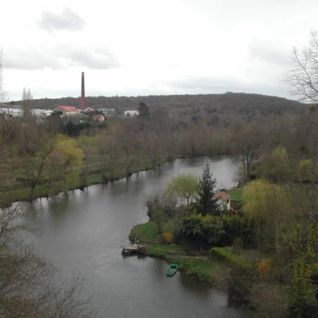 Du haut du viaduc vue sur le Clain côté sud
